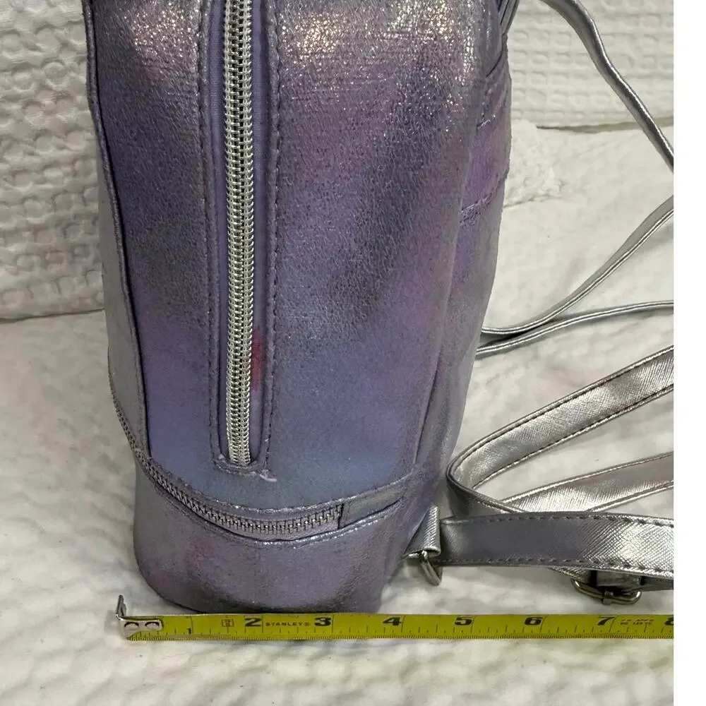 Unicorn Mini Backpack Purple Iridescent Under One Sky Kawaii Fairycore Pom Charm
